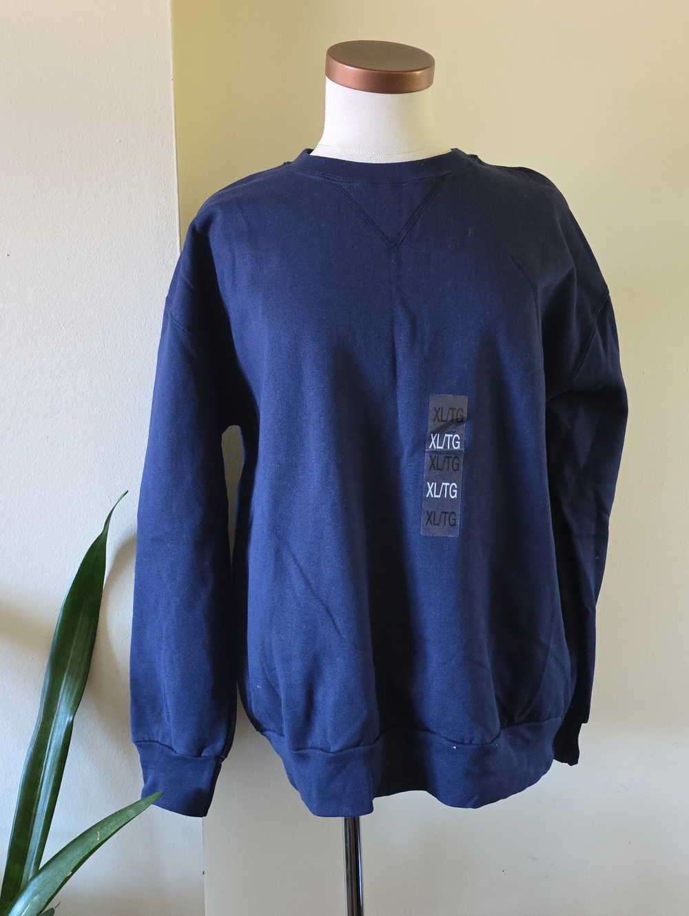 Vintage 90's Simply Basic BNWT Crewneck Sweatshirt - Navy - XL